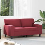 vidaXL Canapé à 2 places Rouge bordeaux 120 cm Similicuir