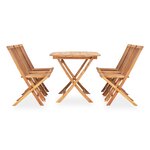 vidaXL Ensemble à manger d'extérieur pliable 7 Pièces Bois solide de teck