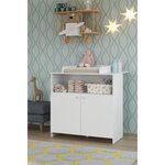 Lit 70 x 140 cm + commode à langer Niko - Blanc - TREND TEAM