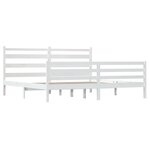 vidaXL Cadre de lit sans matelas bois massif de pin 200x200 cm blanc