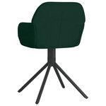 vidaXL Chaises pivotantes à manger lot de 2 Vert foncé Velours