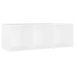 vidaXL Meubles TV 2 Pièces Blanc 107x35x37 cm Bois d'ingénierie