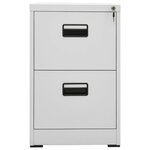 vidaXL Classeur Gris clair 46x62x72 5 cm Acier
