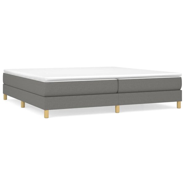 vidaXL Cadre de lit sans matelas gris foncé 200x200 cm tissu