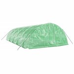 vidaXL Serre avec cadre en acier vert 50 m² 10x5x2 3 m