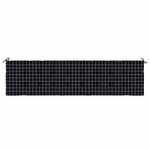 vidaXL Coussin de banc de jardin carreaux noir 200x50x4 cm tissu