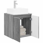 vidaXL Vanité de lavabo mural Sonoma gris 49 5 x 41 x 62 5 cm
