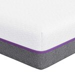vidaXL Matelas Blanc  Gris 160 x 200 cm Mousse