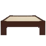 vidaXL Cadre de lit sans matelas marron foncé bois pin massif 90x200cm