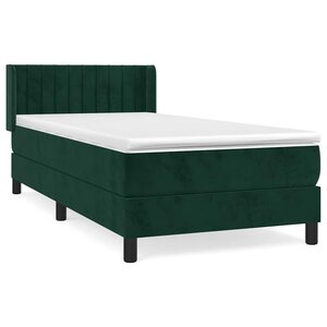 vidaXL Sommier à lattes de lit avec matelas Vert foncé 100x200 cm