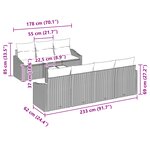 vidaXL Ensemble de Salle à Manger de Jardin 8 Pièces avec Coussins en Rattan Poly Beige