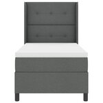 lit box spring vidaXL avec matelas gris foncé 80x200 cm en tissu