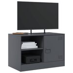 vidaXL Meubles TV 2 Pièces anthracite 67x39x44 cm acier