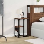 vidaXL Cabinet de chevet avec tiroir Chêne marron 41.5 x 26 x 60.5 cm