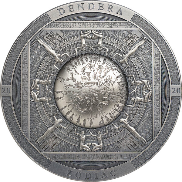 Pièce de monnaie en Argent 20 Dollars g 93.3 (3 oz) Millésime 2020 Archeology Symbolism DENDERA
