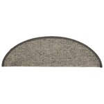 vidaXL Tapis d'escalier autocollants 15 Pièces 56x17x3 cm Beige et gris