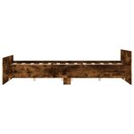 vidaXL Cadre de lit tête de lit et pied de lit chêne fumé 120x190 cm