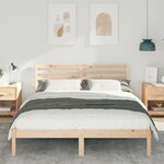 vidaXL Cadre de lit Marron 150 x 200 cm Bois massif en pin