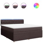 vidaXL Sommier à lattes de lit avec matelas Marron foncé 180x200 cm