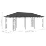 vidaXL Belvédère avec moustiquaire 6x3x2 73 m Anthracite