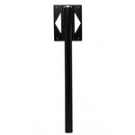 Pied elliptique à sceller pour boîte aux lettres Renz - noir mat - RAL 9005M