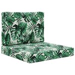 vidaXL Coussin de canapé d'extérieur Polyester Motif feuilles