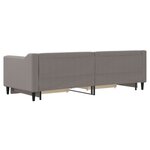vidaXL Lit de jour avec gigogne et tiroirs taupe 80x200 cm tissu