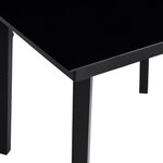 vidaXL Ensemble à manger de jardin coussins 5Pièces Noir Résine tressée