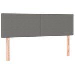 vidaXL Sommier à lattes de lit avec matelas Gris foncé 140x200cm Tissu