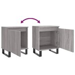 vidaXL Tables de chevet 2 Pièces sonoma gris 40x30x50cm bois d'ingénierie