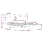 vidaXL Cadre de lit sans matelas chêne sonoma 183x203 cm