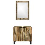 vidaXL Ensemble de mobilier de salle de bain avec étagère 2 Pièces Marron