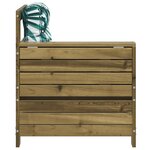 vidaXL Canapé de jardin accoudoir avec coussin bois de pin imprégné