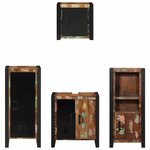 vidaXL Ensemble de mobilier de salle de bain avec étagère 4 Pièces