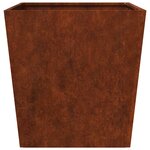 vidaXL Jardinière 50x50x50 cm acier résistant aux intempéries