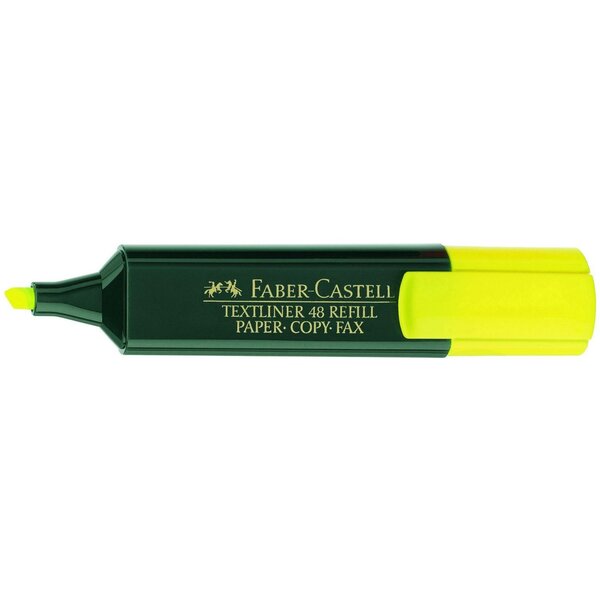 Surligneur TEXTLINER 48 Refill Pointe Biseau 1 - 5 mm Jaune fluo x 12 FABER-CASTELL