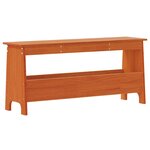 vidaXL Banc d'entrée cire marron 100x28x45 cm bois de pin massif