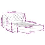 vidaXL Cadre de lit sans matelas noir 140x200 cm velours