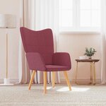 vidaXL Chaise de relaxation Rouge bordeaux Tissu