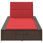 vidaXL Transat avec coussin flottant marron résine tressée