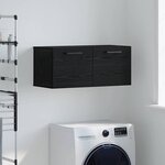 vidaXL Meuble mural Chêne noir 80 x 36.5 x 35 cm Bois d'ingénierie