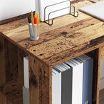 vidaXL Bureau avec Rangement Bois ancien 130 x 50 5 x 75 cm