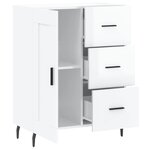vidaXL Buffet Blanc brillant 69 5x34x90 cm Bois d'ingénierie