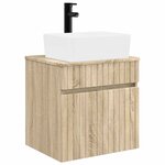 vidaXL Meuble de lavabo mural Chêne Sonoma 49 x 41 x 63 cm