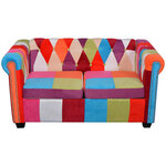 vidaXL Ensemble de canapés Chesterfield 2 Pièces tissu