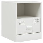 vidaXL Table de chevet blanc 34 5x39x44 cm acier