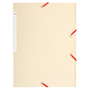 Chemise à élastiques Maxi capacity carte lustrée 425g Nature Future A4 Ivoire CARTOREL