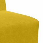 vidaXL Canapé modulaire sans accoudoirs Jaune 55 cm Velours