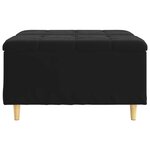 vidaXL Pouf de rangement avec coussin Noir 80 x 80 x 45 cm Velours