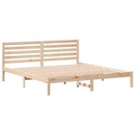 vidaXL Cadre de lit avec tête de lit Marron 200 x 200 cm Pin massif